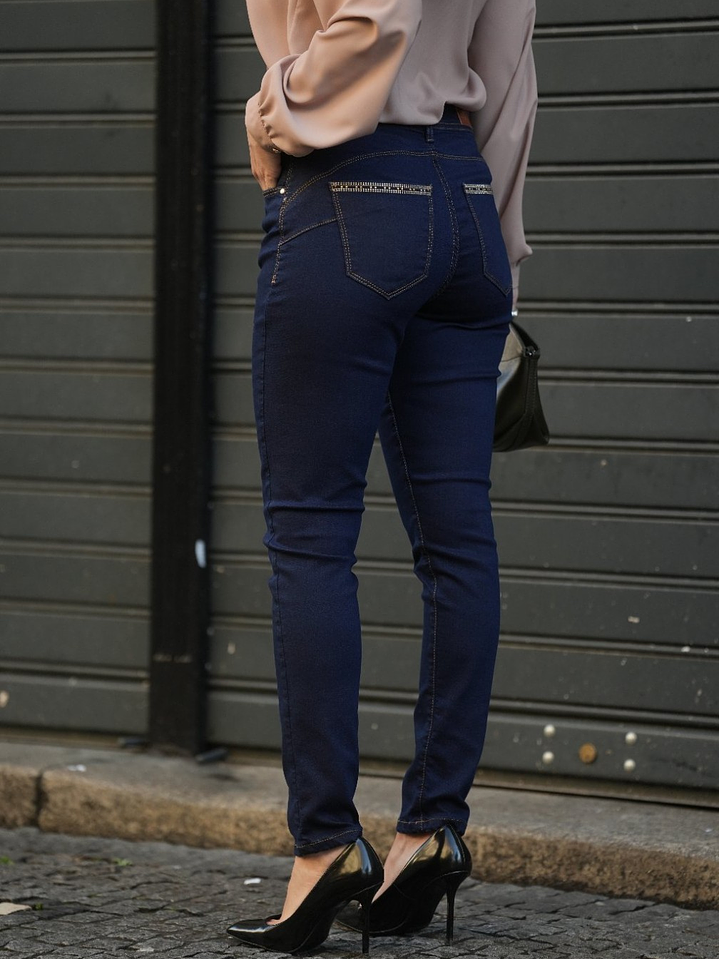 Calças Skinny aplicações nos bolsos 1