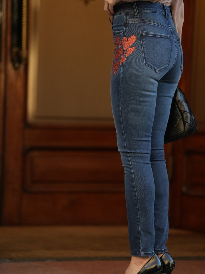 Jeans corações 1