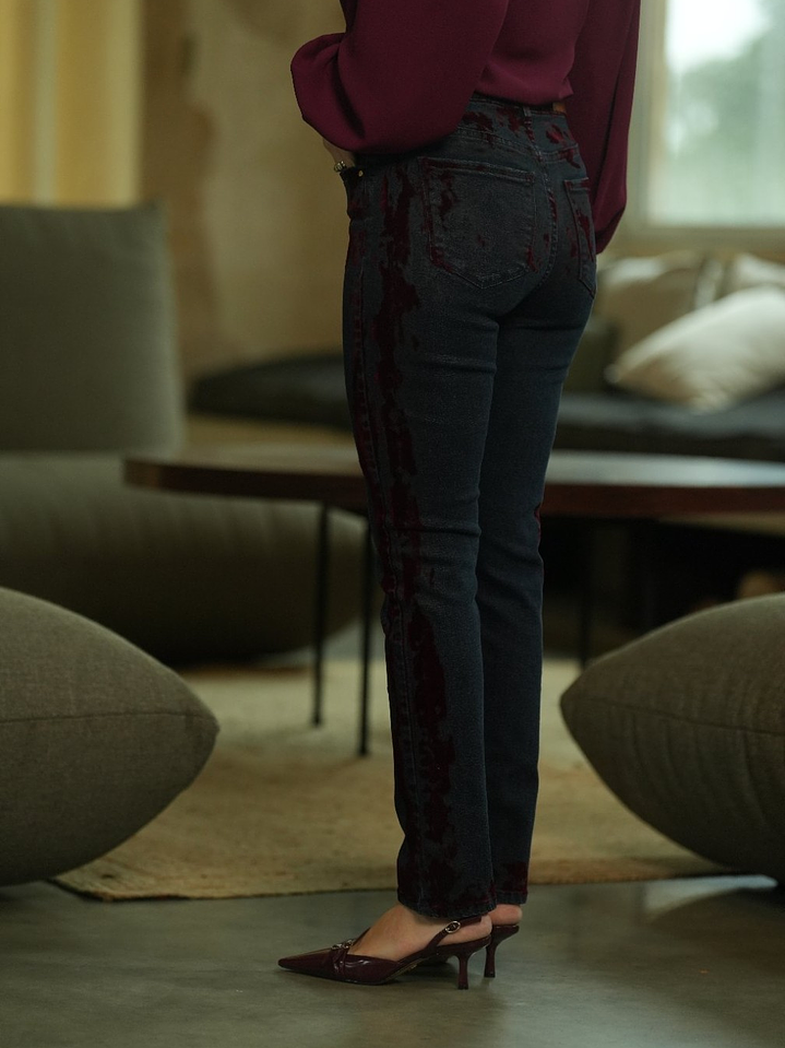 Calças com aplicações em veludo 2