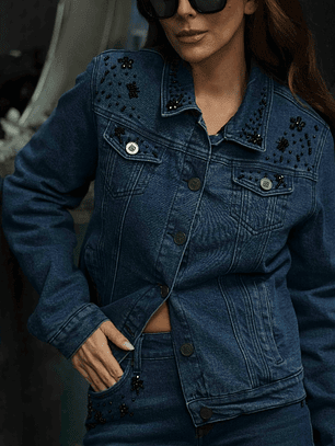 Casaco ganga com aplicações