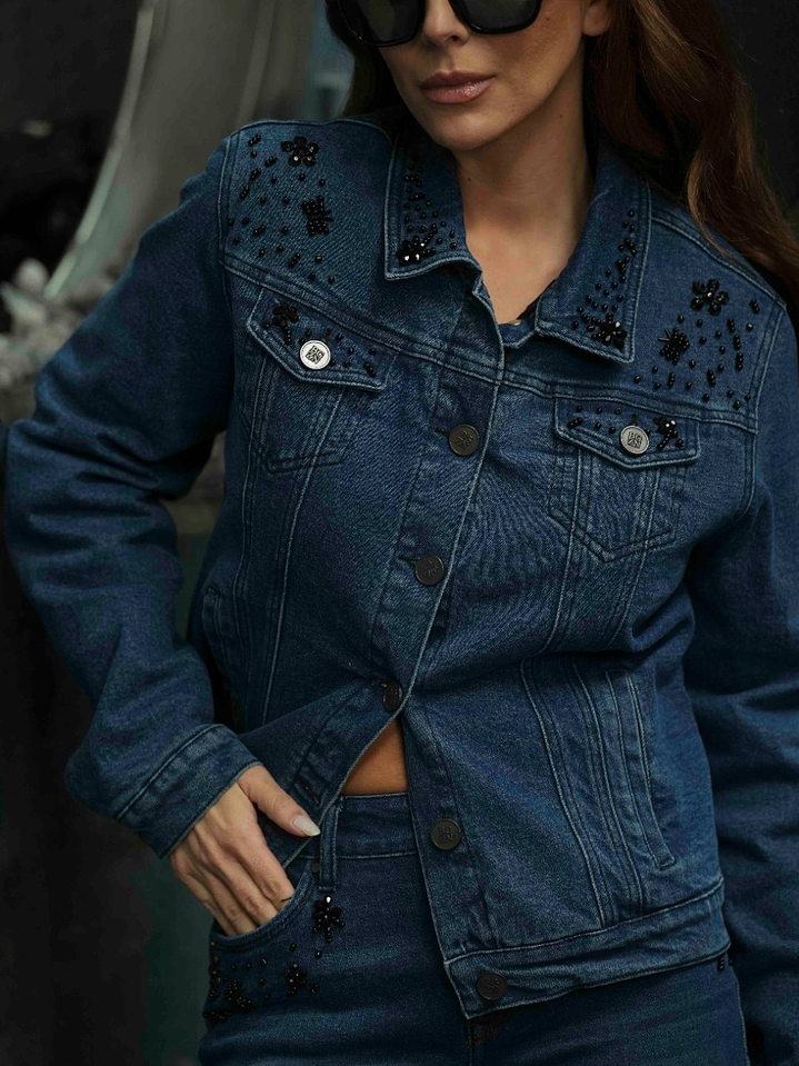 Casaco ganga com aplicações 1