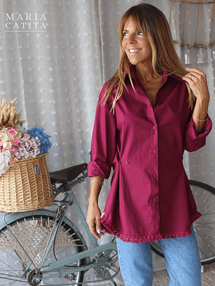 camisa bordeaux