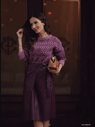 Saia midi efeito pele