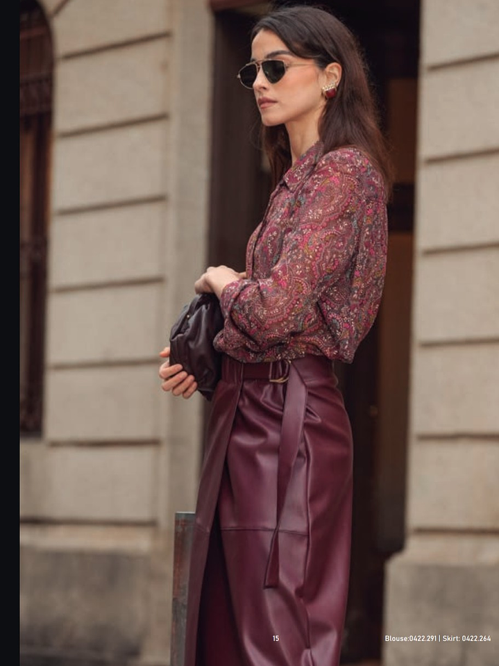 Saia midi efeito pele 2