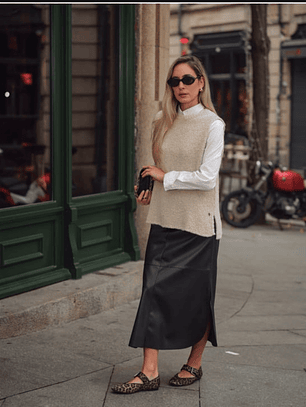 saia midi efeito pele