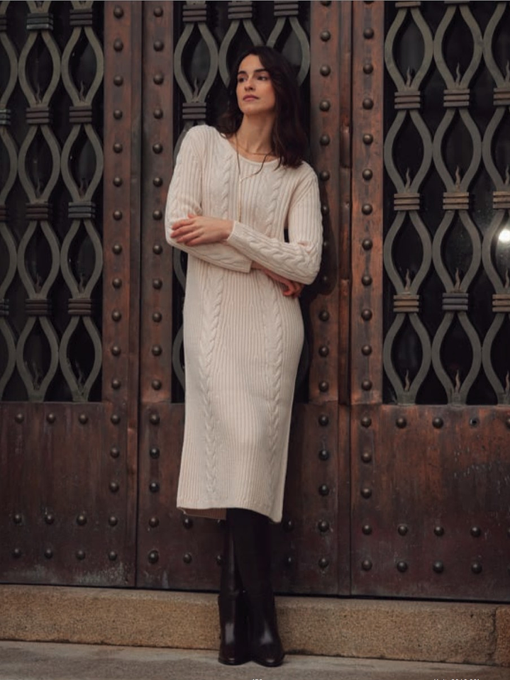 vestido de malha canelado 1