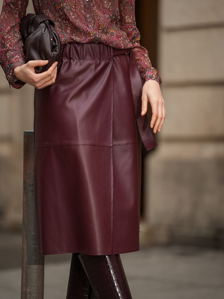 Saia midi efeito pele 3