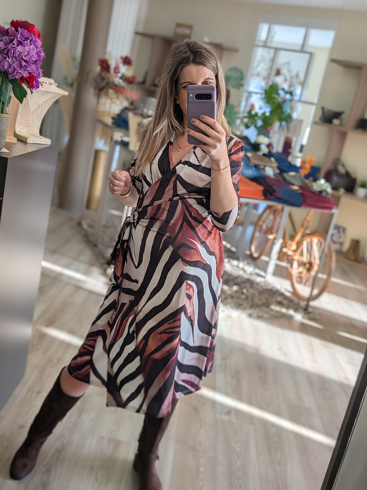 vestido trespasse padrão animal 3