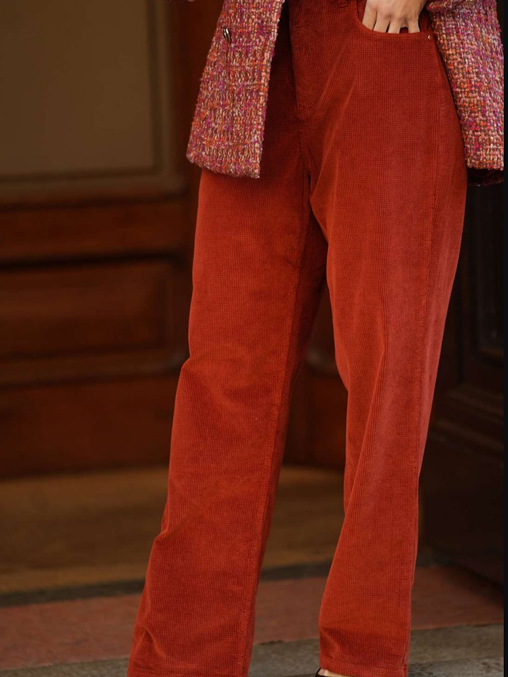 Calças bombazine telha 1