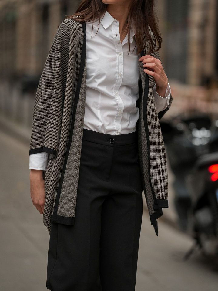 Poncho/ Capa Pied de Poule 2