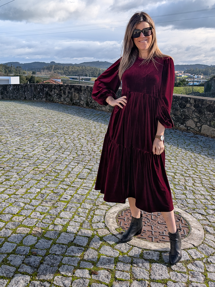 Vestido Veludo Bohome 6