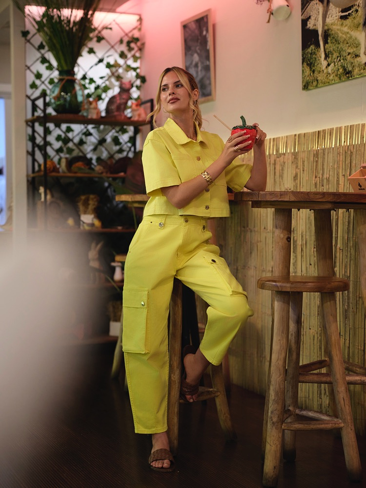 Calça Slouchy /Amarela Big Zone 1