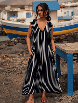 Vestido Riscas/Guimanos