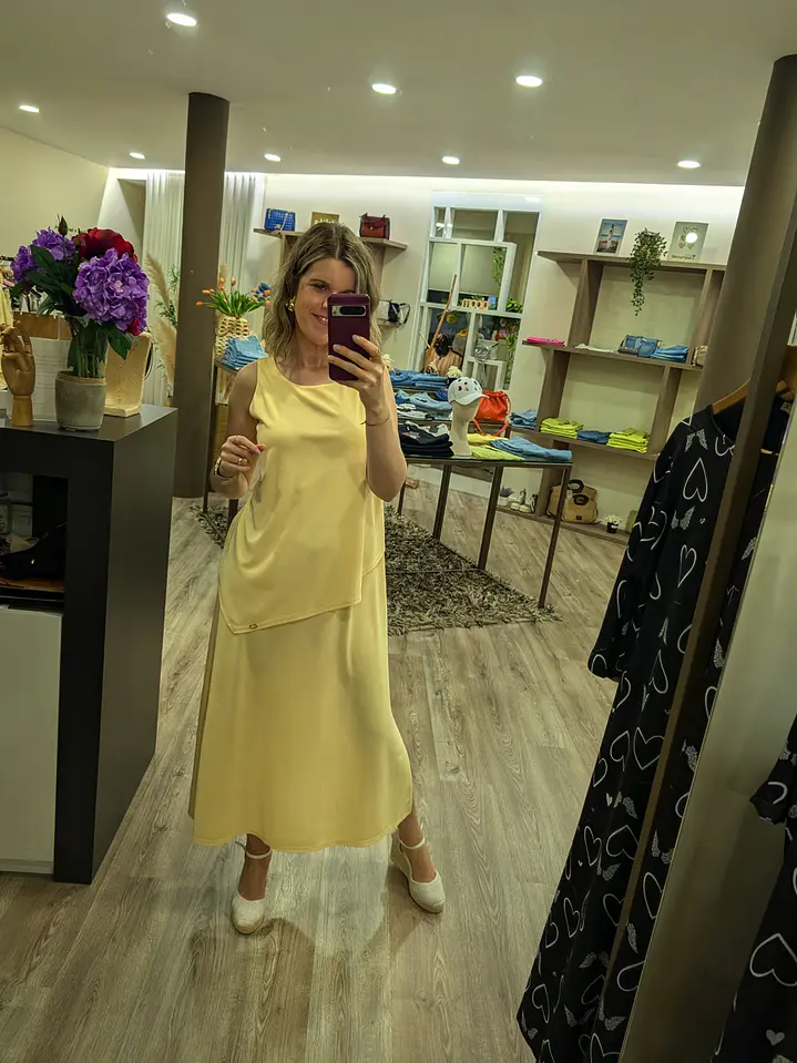 Vestido Amarelo Comprido   2