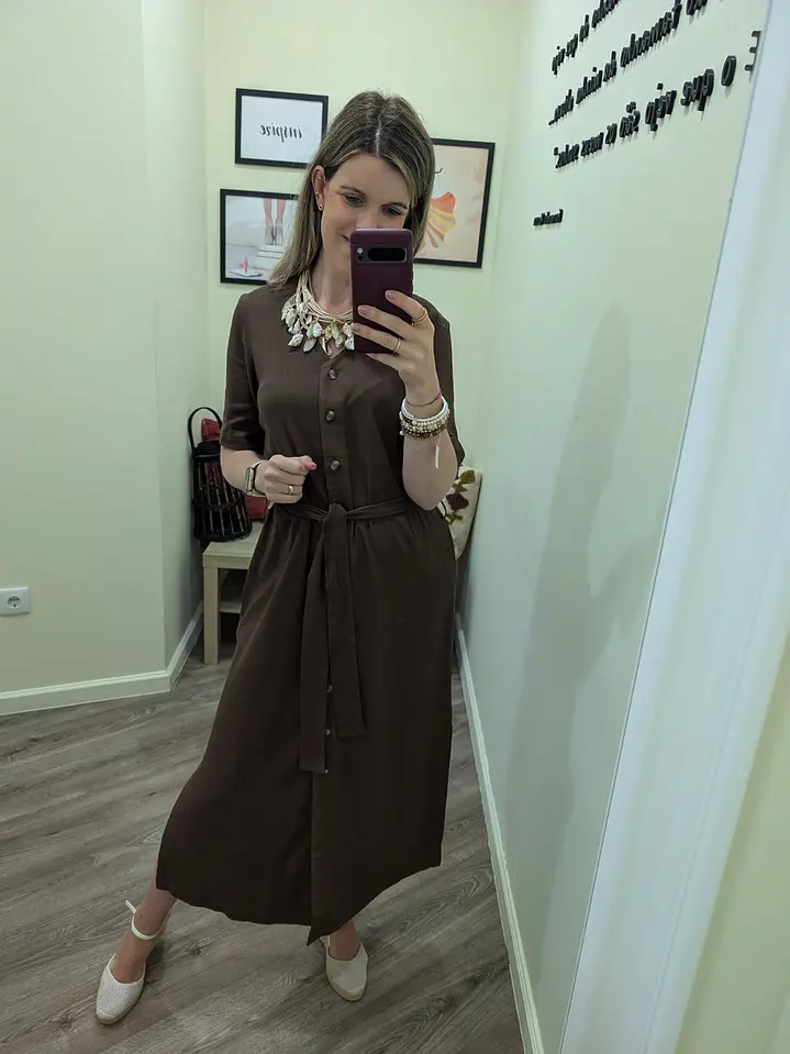 Vestido Castanho/Modelite  1