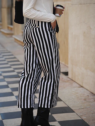 Calça Wide Leg Cropped/Big Zone 