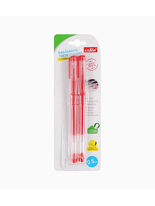 Bolígrafo Tinta Líquida Rojo Negro