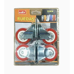 Rueda de Esquina Móvil Roja