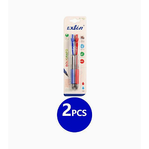 Bolígrafo Neutral Rojo y Azul