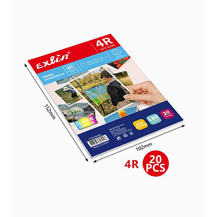 Papel fotográfico alto brillo 4R