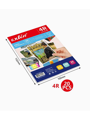 Papel fotográfico alto brillo 4R