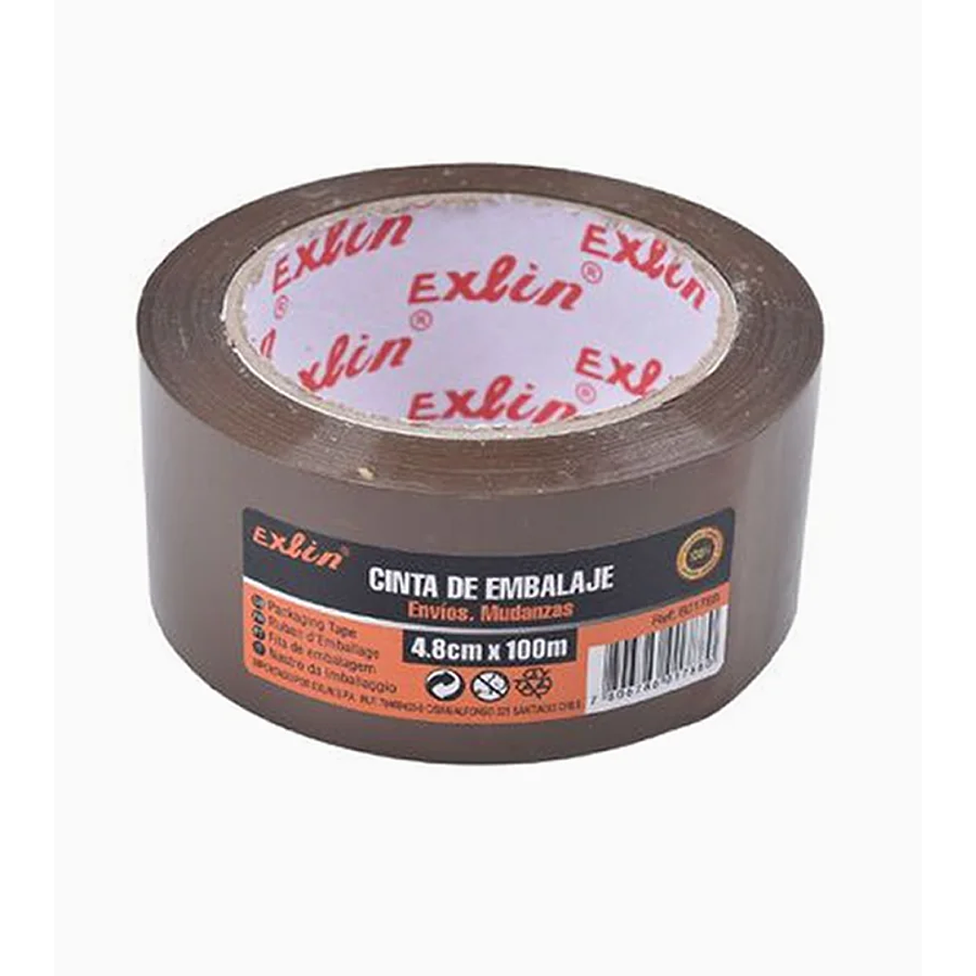 Cinta Embalaje  Color Café 100m 1