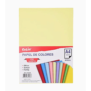 Resma de Papel Color Amarillo Claro