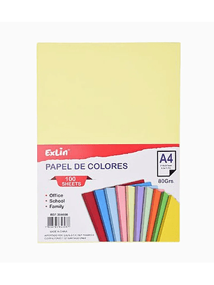 Resma de Papel Color Amarillo Claro