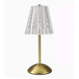 Lámpara de Mesa con Pantalla de Cristal Tallado