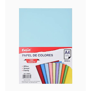 Resma de Papel Color Azul Claro