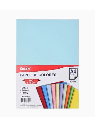 Resma de Papel Color Azul Claro