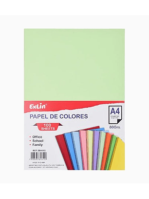 Resma de Papel Color Verde Claro
