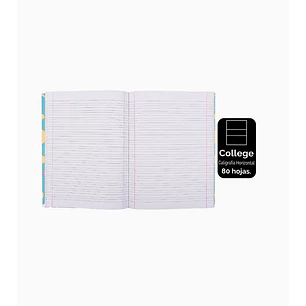 Pack 8 Cuaderno College Caligrafía Horizontal 80 Hojas