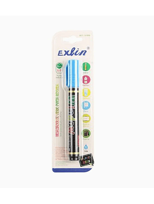 Resaltador de Vidrio Punta Redonda Azul Cielo