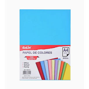 Resma de Papel Color Azul Lago