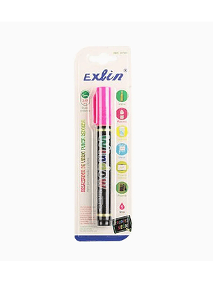 Resaltador de Vidrio Punta Redonda Fucsia