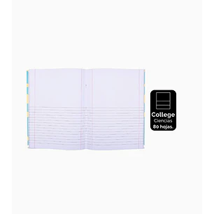 Pack 8 Cuaderno College Ciencias 80 Hojas