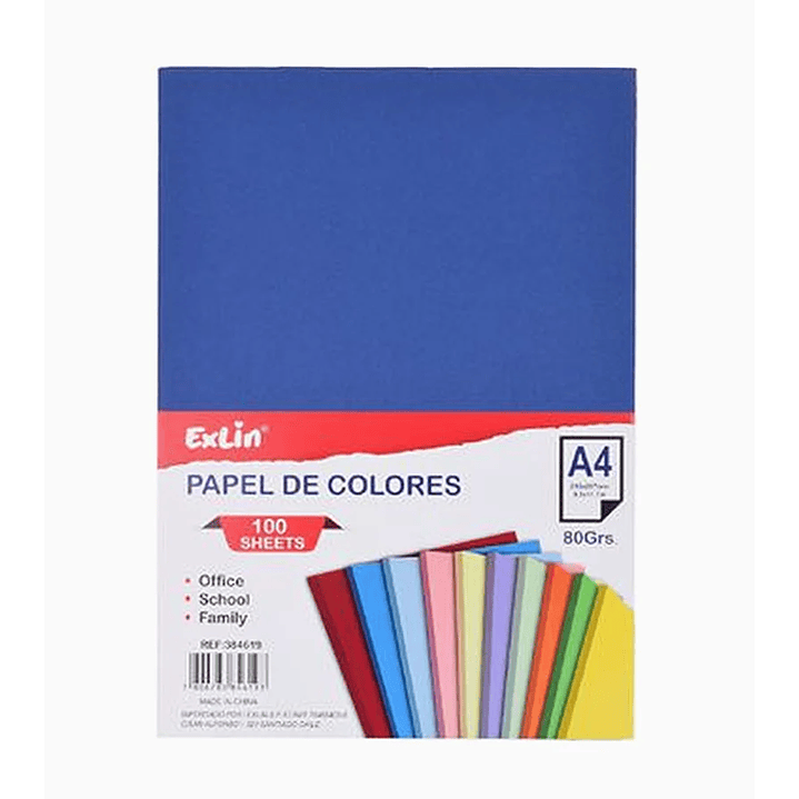 Resma de Papel Color Azul Zafiro 1