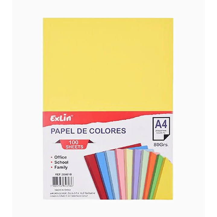 Resma de Papel Color Amarillo Limón 1