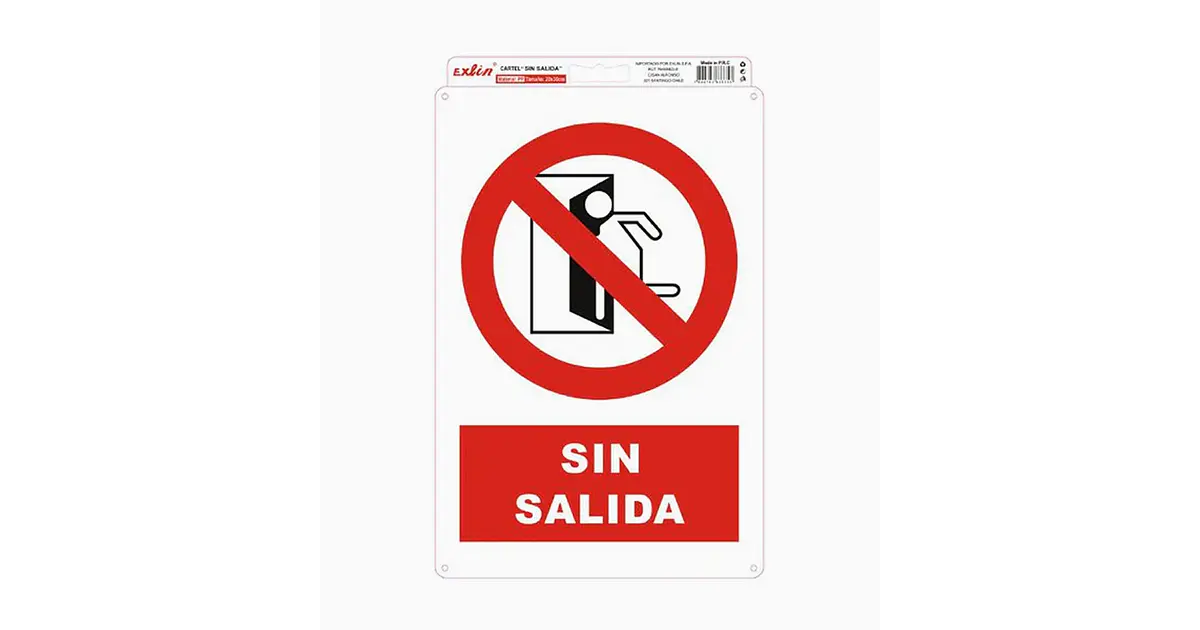 Señalética Sin Salida