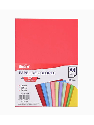 Resma de Papel Color Rojo