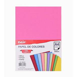 Resma de Papel 5 Colores Fluorescente