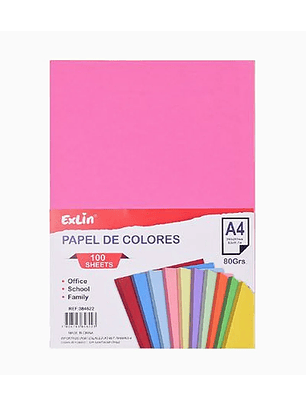 Resma de Papel 5 Colores Fluorescente
