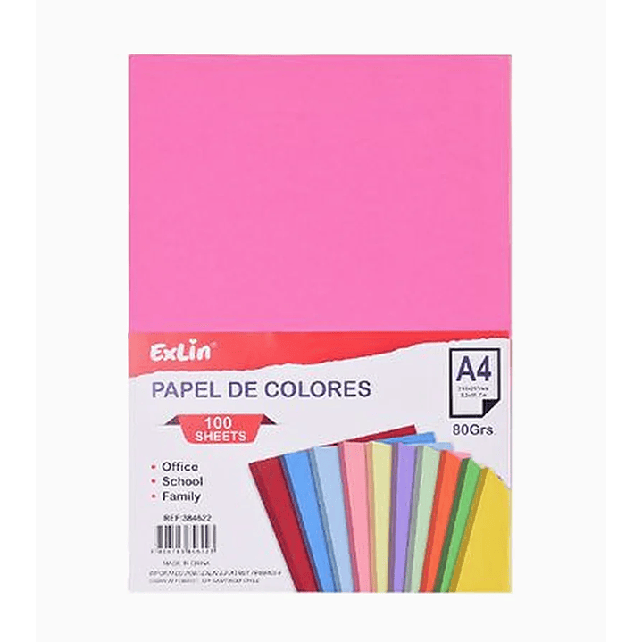 Resma de Papel 5 Colores Fluorescente 1
