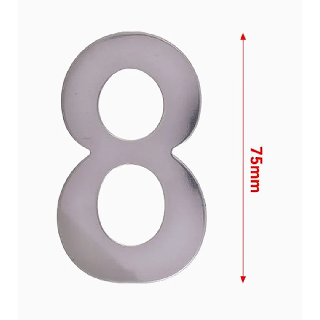 Números de Acero Inoxidable 75mm - 8 1