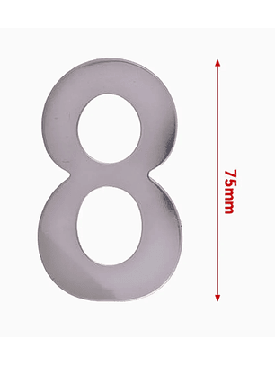 Números de Acero Inoxidable 75mm - 8