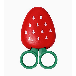 Tijera con Funda Fruta Frutilla Magnética