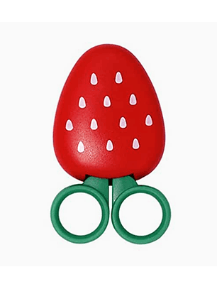 Tijera con Funda Fruta Frutilla Magnética