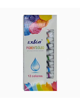 Pigmento de Pintura Oleo 12 Colores