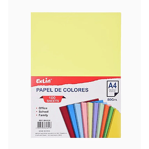 Resma de Papel Color Amarillo Fluorescente
